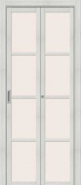Изображение товара Межкомнатная складная дверь MR.WOOD Твигги-11.3 Bianco Veralinga остекленная