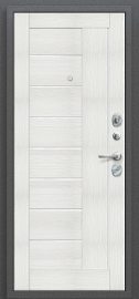 Дополнительное изображение товара Входная дверь Браво Проф Антик Серебро/Bianco Veralinga остекленная