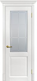 Изображение товара Межкомнатная дверь с эко шпоном Мариам Тоскана-1 Пломбир остекленная