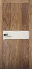 Изображение товара Межкомнатная дверь с экошпоном Aurum Doors Плутоний Pu 5 Орех Пекан Black Edition Магнолия