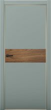 Изображение товара Межкомнатная дверь с экошпоном Aurum Doors Паладий Pd 5 Deep Green Gold Edition Орех Пекан