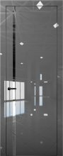 Изображение товара Межкомнатная дверь с экошпоном Aurum Doors Платина Pt 8 Crystall Gray Black Edition Зеркало
