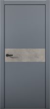 Изображение товара Межкомнатная дверь с экошпоном Aurum Doors Паладий Pd 5 Антрацит Black Edition Бетон LOFT