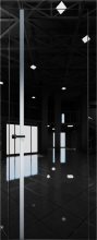 Изображение товара Межкомнатная дверь с экошпоном Aurum Doors Платина Pt 8 Crystall Black Black Edition Сильвер грей