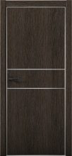 Изображение товара Межкомнатная дверь с экошпоном Aurum Doors Плутоний Pu 3 Дуб Темный Анодированная кромка Al