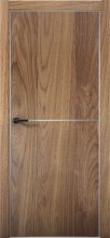 Изображение товара Межкомнатная дверь с экошпоном Aurum Doors Плутоний Pu 2 Орех Пекан Анодированная кромка Al