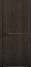 Изображение товара Межкомнатная дверь с экошпоном Aurum Doors Плутоний Pu 2 Дуб Темный Анодированная кромка Al