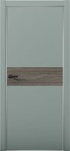 Изображение товара Межкомнатная дверь с экошпоном Aurum Doors Паладий Pd 5 Deep Green Анодированная кромка Al Дуб Миндаль