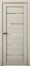 Изображение товара Межкомнатная дверь с экошпоном Aurum Doors Кобальт Co 1 Силк грей Прозрачное стекло