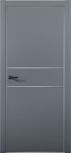 Изображение товара Межкомнатная дверь с экошпоном Aurum Doors Паладий Pd 3 Антрацит Анодированная кромка Al