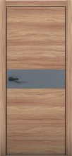 Изображение товара Межкомнатная дверь с экошпоном Aurum Doors Плутоний Pu 5 Дуб Натуральный Black Edition Антрацит
