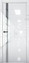 Изображение товара Межкомнатная дверь с экошпоном Aurum Doors Платина Pt 7 Crystall White Al White Зеркало