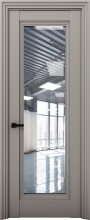 Изображение товара Межкомнатная дверь с экошпоном Aurum Doors Кобальт Co 38 Варм грей Прозрачное стекло
