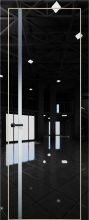 Изображение товара Межкомнатная дверь с экошпоном Aurum Doors Платина Pt 8 Crystall Black Gold Edition Сильвер грей