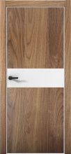 Изображение товара Межкомнатная дверь с экошпоном Aurum Doors Плутоний Pu 5 Орех Пекан Al White Аляска