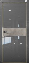 Изображение товара Межкомнатная дверь с экошпоном Aurum Doors Платина Pt 5 Crystall Gray Gold Edition Бетон LOFT
