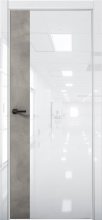 Изображение товара Межкомнатная дверь с экошпоном Aurum Doors Платина Pt 6 Crystall White Al White Бетон LOFT