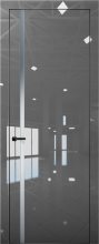 Изображение товара Межкомнатная дверь с экошпоном Aurum Doors Платина Pt 8 Crystall Gray Black Edition Сильвер грей