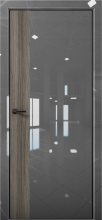 Изображение товара Межкомнатная дверь с экошпоном Aurum Doors Платина Pt 6 Crystall Gray Black Edition Дуб Миндаль