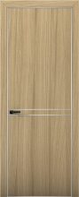 Изображение товара Межкомнатная дверь с экошпоном Aurum Doors Плутоний Pu 9 Дуб Светлый Анодированная кромка Al
