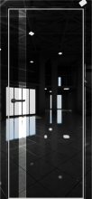 Изображение товара Межкомнатная дверь с экошпоном Aurum Doors Платина Pt 7 Crystall Black Al White Зеркало