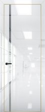 Изображение товара Межкомнатная дверь с экошпоном Aurum Doors Платина Pt 8 Crystall White Gold Edition Зеркало