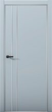 Изображение товара Межкомнатная дверь с экошпоном Aurum Doors Паладий Pd 4 Deep Blue Анодированная кромка Al