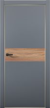 Изображение товара Межкомнатная дверь с экошпоном Aurum Doors Паладий Pd 5 Антрацит Gold Edition Дуб Натуральный
