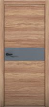 Изображение товара Межкомнатная дверь с экошпоном Aurum Doors Плутоний Pu 5 Дуб Натуральный Кромка ABC Антрацит