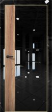 Изображение товара Межкомнатная дверь с экошпоном Aurum Doors Платина Pt 6 Crystall Black Gold Edition Дуб Натуральный