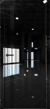 Изображение товара Межкомнатная дверь с экошпоном Aurum Doors Платина Pt 7 Crystall Black Black Edition Черный лакобель