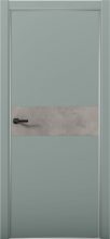 Изображение товара Межкомнатная дверь с экошпоном Aurum Doors Паладий Pd 5 Deep Green Анодированная кромка Al Бетон LOFT