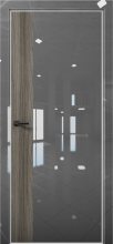 Изображение товара Межкомнатная дверь с экошпоном Aurum Doors Платина Pt 6 Crystall Gray Al White Дуб Миндаль