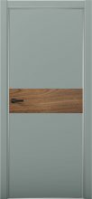 Изображение товара Межкомнатная дверь с экошпоном Aurum Doors Паладий Pd 5 Deep Green Анодированная кромка Al Орех Пекан