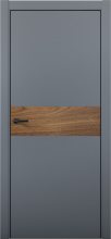Изображение товара Межкомнатная дверь с экошпоном Aurum Doors Паладий Pd 5 Антрацит Black Edition Орех Пекан