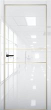 Изображение товара Межкомнатная дверь с экошпоном Aurum Doors Платина Pt 3 Crystall White Gold Edition