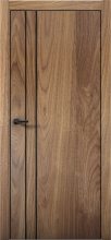Изображение товара Межкомнатная дверь с экошпоном Aurum Doors Плутоний Pu 4 Орех Пекан Black Edition
