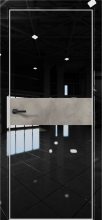 Изображение товара Межкомнатная дверь с экошпоном Aurum Doors Платина Pt 5 Crystall Black Al White Бетон LOFT