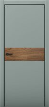 Изображение товара Межкомнатная дверь с экошпоном Aurum Doors Паладий Pd 5 Deep Green Black Edition Орех Пекан