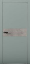 Изображение товара Межкомнатная дверь с экошпоном Aurum Doors Паладий Pd 5 Deep Green Al White Бетон LOFT
