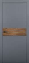 Изображение товара Межкомнатная дверь с экошпоном Aurum Doors Паладий Pd 5 Антрацит Кромка ABC Орех Пекан