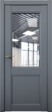 Изображение товара Межкомнатная дверь с экошпоном Aurum Doors Кобальт Co 33 Антрацит Прозрачное стекло