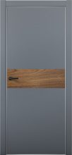 Изображение товара Межкомнатная дверь с экошпоном Aurum Doors Паладий Pd 5 Антрацит Анодированная кромка Al Орех Пекан