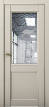 Изображение товара Межкомнатная дверь с экошпоном Aurum Doors Кобальт Co 33 Силк грей Прозрачное зеркало