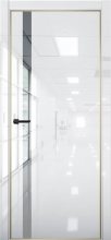 Изображение товара Межкомнатная дверь с экошпоном Aurum Doors Платина Pt 7 Crystall White Gold Edition Зеркало