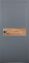 Изображение товара Межкомнатная дверь с экошпоном Aurum Doors Паладий Pd 5 Антрацит Анодированная кромка Al Дуб Натуральный