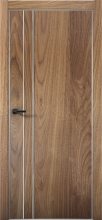 Изображение товара Межкомнатная дверь с экошпоном Aurum Doors Плутоний Pu 4 Орех Пекан Анодированная кромка Al