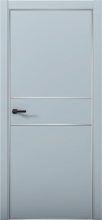 Изображение товара Межкомнатная дверь с экошпоном Aurum Doors Паладий Pd 3 Deep Blue Анодированная кромка Al