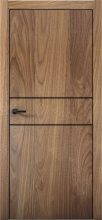 Изображение товара Межкомнатная дверь с экошпоном Aurum Doors Плутоний Pu 3 Орех Пекан Black Edition