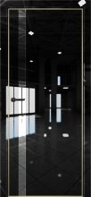 Изображение товара Межкомнатная дверь с экошпоном Aurum Doors Платина Pt 7 Crystall Black Gold Edition Зеркало